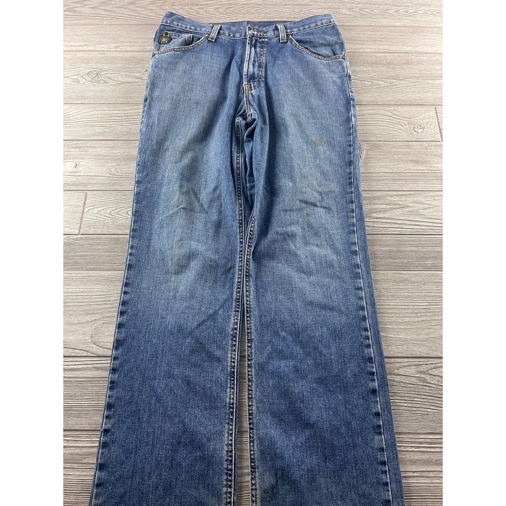 Cinch Mens Medium Wash Straight Leg Western Denim Work Jeans Blue 34x32